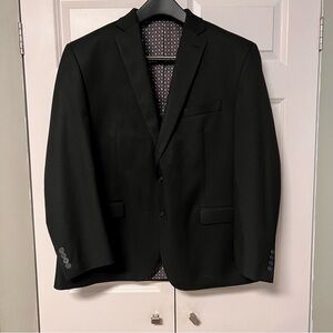 Men’s Black Chaps Suit Jacket 48R Classic Fit Sports Coat